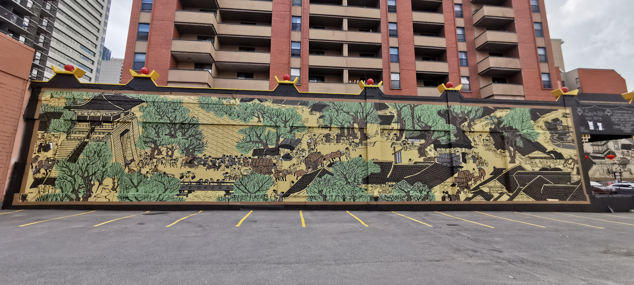 2024 "The Magpies at the City Gate" NG Tower, Calgary, AB, 21'H X 114'L